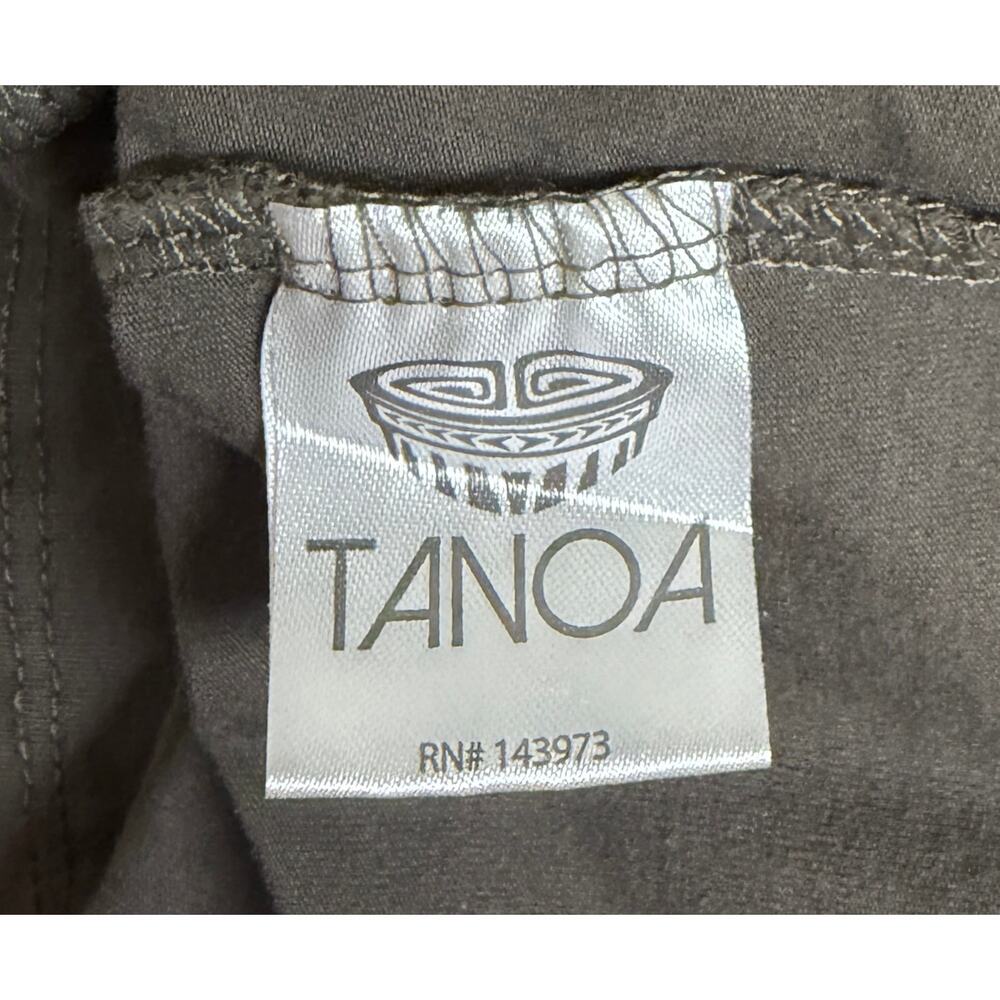 Tanoa Women Plus Tunic Dress 4XL 4X Gray Taupe Dolman Sleeve Tropical Samoan EUC - Picture 8 of 9